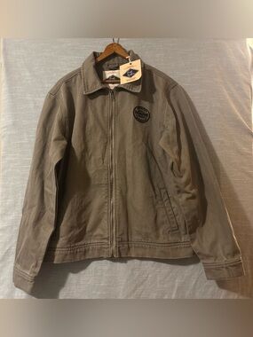 Fried Waters Vintage Jacket Mechanic Detroit Zip Up Gray Men’s Sz M NWT